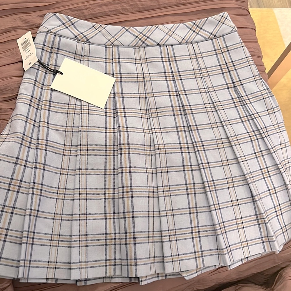 Aritzia Sunday Best Olive Pleated Micro Skirt